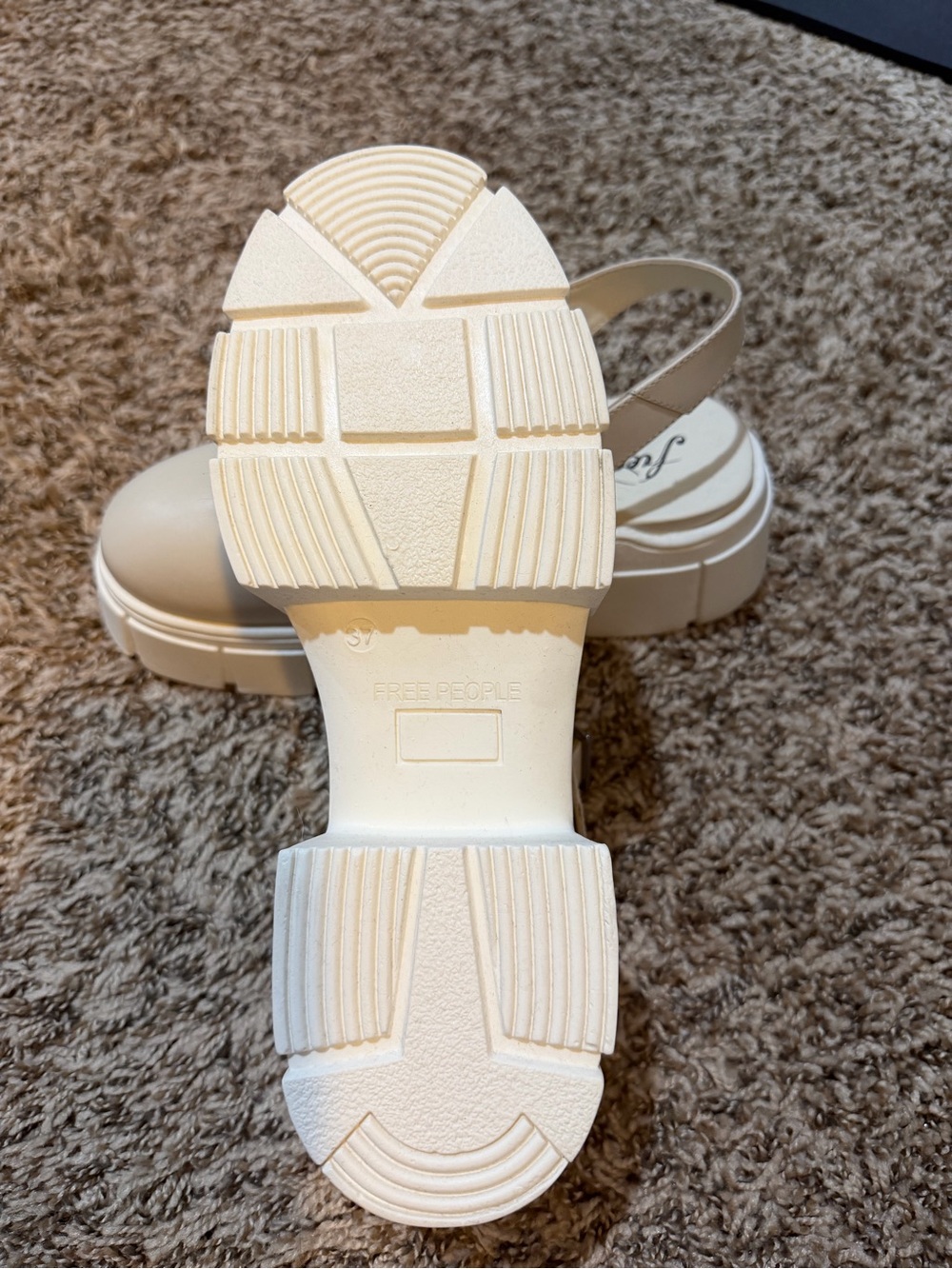Free People Cream Beige Platform Slingback Clogs - Picture 4 of 4